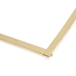Wyld and Coco Glass Top Coffee Table Gold X Frame 70 x 70 cm - thumbnail 6