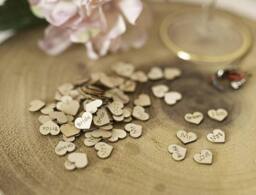 Marco Paul Wedding Confetti Wooden Hearts Mr & Mrs Table Decor in Beige - Size: 1 Pack - thumbnail 4