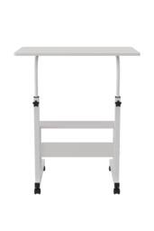 Living and Home Height Adjustable Mobile Overbed Table in White - thumbnail 5