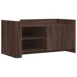Berkfield Home Durable Coffee Table Brown oak 100x50x50 cm Engineered Wood - Size: 100 x 50 x 50 cm - thumbnail 3