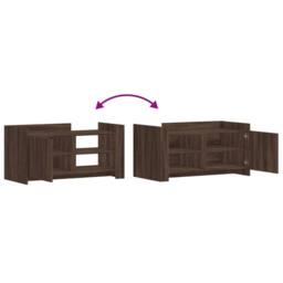 Berkfield Home Durable Coffee Table Brown oak 100x50x50 cm Engineered Wood - Size: 100 x 50 x 50 cm - thumbnail 8