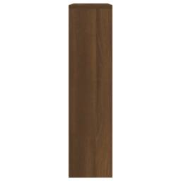 Berkfield Home Shoe Cabinet with Mirror 2-Layer Brown Oak 63x17x67 cm - Size: 63 x 17 x 67 cm - thumbnail 6
