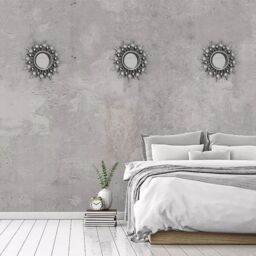 Marco Paul Set of 3 Silver Sunburst Small Wall Mirror Bathroom Decoration - thumbnail 4