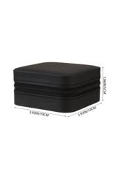 Women's PU Leather Jewellery Box in Black - thumbnail 6