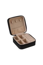 Women's PU Leather Jewellery Box in Black - thumbnail 5