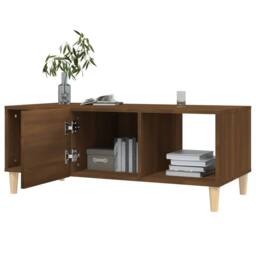 Berkfield Home Coffee Table Brown Oak 102x50x40 cm Engineered Wood - Size: 102 x 50 x 40 cm - thumbnail 8