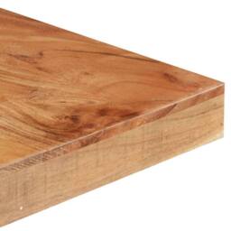Berkfield Home Dining Table 160x80x76 cm Solid Acacia Wood in Black - Size: 160 x 80 x 76 cm - thumbnail 4