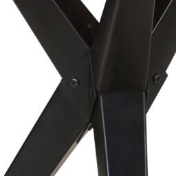 Berkfield Home Dining Table 160x80x76 cm Solid Acacia Wood in Black - Size: 160 x 80 x 76 cm - thumbnail 5