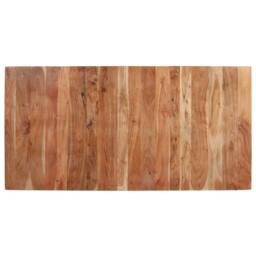 Berkfield Home Dining Table 160x80x76 cm Solid Acacia Wood in Black - Size: 160 x 80 x 76 cm - thumbnail 6