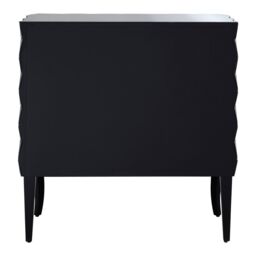 Orsina Contemporary Silver Finish Cabinet, Geometric Design Storage Cabinet For Kitchen, Sideboard Wooden Cabinet - thumbnail 4