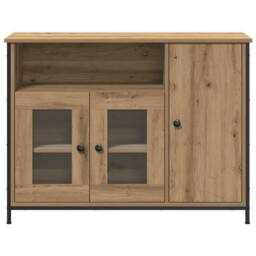 Berkfield Home Sideboard Artisan Oak 100x35x75 cm Engineered Wood in Brown - Size: 100 x 35 x 75 cm - thumbnail 4