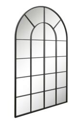"MirrorOutlet Black Framed Arched Window Garden Mirror 75"" X 47"" 190 x 120CM - Size: 1 Pack" - thumbnail 5