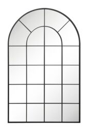 "MirrorOutlet Black Framed Arched Window Garden Mirror 75"" X 47"" 190 x 120CM - Size: 1 Pack" - thumbnail 3