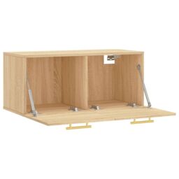 Berkfield Home Wall Cabinet Sonoma Oak 80x36.5x35 cm Engineered Wood in Brown - thumbnail 6