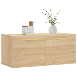 Berkfield Home Wall Cabinet Sonoma Oak 80x36.5x35 cm Engineered Wood in Brown - thumbnail 3
