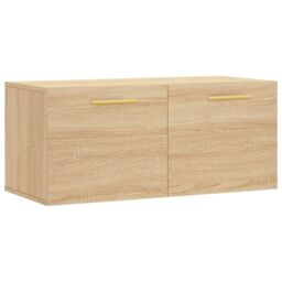 Berkfield Home Wall Cabinet Sonoma Oak 80x36.5x35 cm Engineered Wood in Brown - thumbnail 2