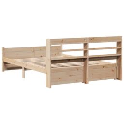Berkfield Home Bed Frame with Headboard without Mattress 135x190 cm Double in Brown - thumbnail 8
