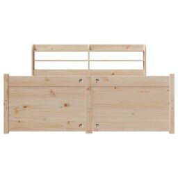 Berkfield Home Bed Frame with Headboard without Mattress 135x190 cm Double in Brown - thumbnail 4
