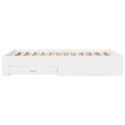 Berkfield Home Modern Bed Frame with Drawers without Mattress White 120x200 cm - Size: Small Double - thumbnail 5