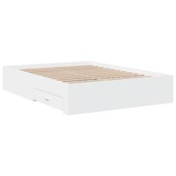 Berkfield Home Modern Bed Frame with Drawers without Mattress White 120x200 cm - Size: Small Double - thumbnail 6