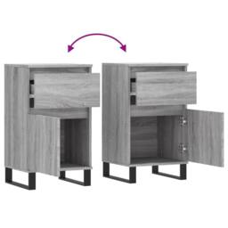 Berkfield Home Sideboard Grey Sonoma 40x35x70 cm Engineered Wood - Size: 40 x 35 x 70 cm - thumbnail 9