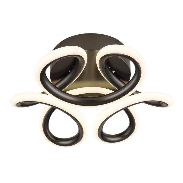 Netlighting Melisand Semi Flush Ceiling Light Anthracite Matt LED 2700 6000K in Grey - image 1