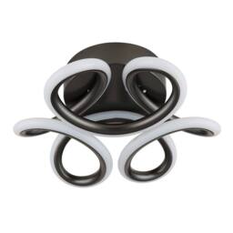 Netlighting Melisand Semi Flush Ceiling Light Anthracite Matt LED 2700 6000K in Grey - thumbnail 2