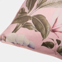 OHS 4 Pack Printed Floral Cushion Covers Home Decor Set in Pink - Size: 45 cm x 45 cm - thumbnail 4