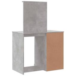 Berkfield Home Beautiful Dressing Table with LED Lights Concrete Grey 90x42x132.5 cm - thumbnail 7