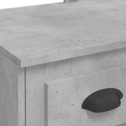Berkfield Home Beautiful Dressing Table with LED Lights Concrete Grey 90x42x132.5 cm - thumbnail 8