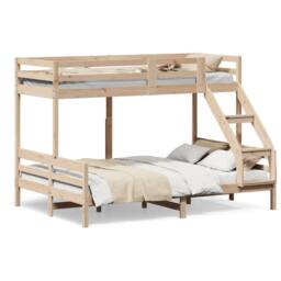 Berkfield Home Bunk Bed without Mattress 90x200/140x200 cm Solid Wood in Light Brown