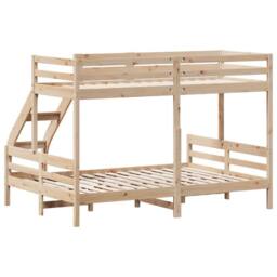 Berkfield Home Bunk Bed without Mattress 90x200/140x200 cm Solid Wood in Light Brown - thumbnail 6