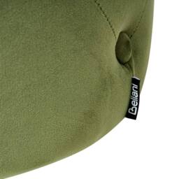 Wyld and Coco Olive Velvet Round Tufted Ottoman Pouffe 40 cm in Green - thumbnail 6