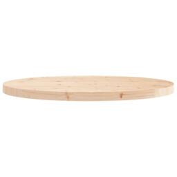 Berkfield Home Table Top Round Ã˜80x3 cm Solid Wood Pine in Brown - Size: 80x3 cm - thumbnail 4