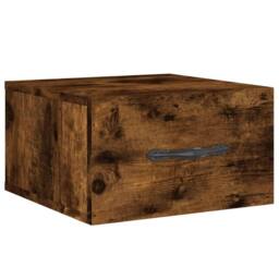 Berkfield Home Wall-mounted Bedside Cabinets 2 pcs Smoked Oak 35x35x20 cm in Brown - Size: 35 x 35 x 20 cm - thumbnail 5