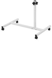 Living and Home Height Adjustable Overbed Table Computer Desk on Wheels in White - thumbnail 5