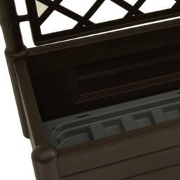 Berkfield Home Garden Planter with Trellis 100x43x142 cm PP Mocha in Black - Size: 100 x 43 x 142 cm - thumbnail 6