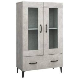 Berkfield Home Highboard Concrete Grey 70x31x115 cm Engineered Wood - Size: 70 x 31 x 115 cm - thumbnail 1