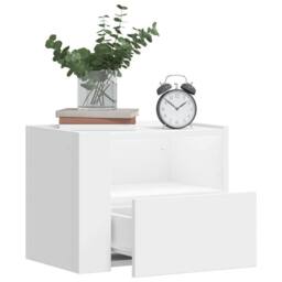 Berkfield Home Wall-mounted Bedside Cabinets 2 pcs White 45x30x35 cm - Size: 45 x 30 x 35 cm - thumbnail 2