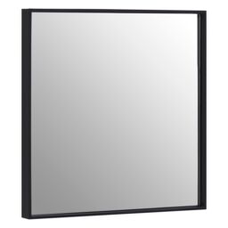 Orsina Contemporary Black Small Square Wall Mirror, Reflective Wall Mirror, Versatile Antique Mirror for home - thumbnail 2