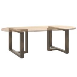 Berkfield Home Coffee Table Legs T-Shaped¬†2 pcs Natural Steel 60x25x(42-43) cm Steel in Black - thumbnail 8