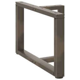 Berkfield Home Coffee Table Legs T-Shaped¬†2 pcs Natural Steel 60x25x(42-43) cm Steel in Black - thumbnail 4