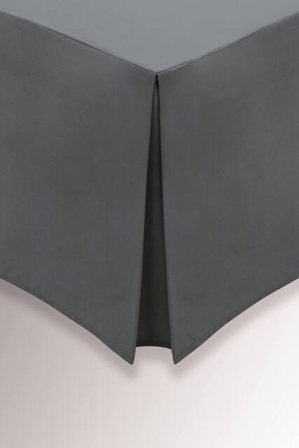 Helena Springfield 'Plain Dye' 180TC Valance in Charcoal - Size: King - image 1