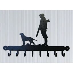 Poppyforge Tool Rack (Gun Down) - Hooks - Solid Steel - W54.6 x H30.5 cm in Black - thumbnail 2