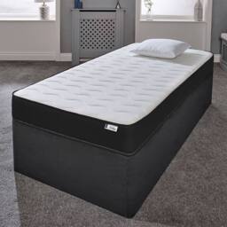 eXtreme Comfort Ltd Essentials Colour Border Hybrid Mattress Memory Foam Spring Support in Black - Size: King - thumbnail 3
