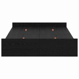 Berkfield Home Modern Storage Bed Frame Black oak 120 x 190 cm Engineered wood - thumbnail 6