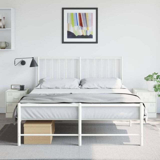 Berkfield Home Bedside Cabinets 2 pcs White 34.5x39x44 cm Steel - image 1