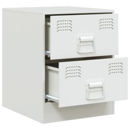 Berkfield Home Bedside Cabinets 2 pcs White 34.5x39x44 cm Steel - thumbnail 6