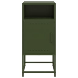 Berkfield Home Bedside Cabinets 2 pcs Olive Green 36x39x78 cm Steel - Size: 36 x 39 x 78 cm - thumbnail 6