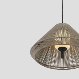 Netlighting Saigon Out C70 Grey Beige Pendant Lamp Cone Cap IP65 in Stone - thumbnail 2
